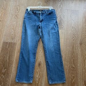 NYDJ Bootcut Jeans Size 14 Lift Tuck Stretch Denim Blue Made in USA